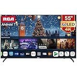 RCA QLED Smart TV 55 Pollici 4K, HDR, Dolby Audio, Sistema Operativo Android, Tuner DVB-T2/S2, WiFi, Bluetooth, HDMI, USB, Serie QD