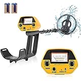 GJCrafts Metal Detector Professionali, Cercametalli Impermeabile per Adulti Bambini, Chip DSP Aggiornato 5 Modalità und Sensibilità 10 Livelli con 2 batterie 9V