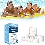 Pool Cleaning Tablet, Compressa per la Pulizia della Piscina, Magic Pool Cleaning Tablet, Magic Pool Clean Tablet, Magic Pool Tup Cleaner, per Piscine, vasche idromassaggio, Spa, 100g