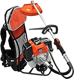 21 SHOP® TAGLIAERBA DECESPUGLIATORE a SCOPPIO 52cc a ZAINO A SPALLA GIARDINAGGIO, ALIMENTATO a CARBURANTE MISCELA 2%