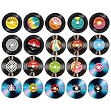 LDBKLGHJ Kit Decorativo Vinili in Offerta: 20 Dischi Vinile neri come Decorazioni Bar, ideali per Feste Anni '50 - Un Dono Speciale per Amanti della Musica e del Vintage