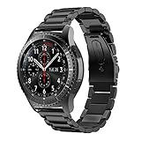 Syxinn Compatibile per Cinturino Galaxy Watch 46mm/Gear S3 Frontier/S3 Classic/Galaxy Watch 3 45mm 22mm Acciaio Inossidabile Metallo Braccialetto Sportivo Polso Band per Huawei Watch GT 3/GT 2 46mm