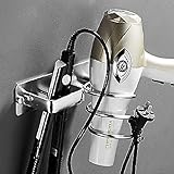 Porta Asciugacapelli da Parete - Porta phon e Piastra - Porta Phone Bagno da Muro - Porta Phone Bagno da Muro - Supporto Phon e Piastra Senza Foratura per Camere da Letto Toilette Barbiere