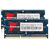 Kuesuny 8GB Kit (2X4GB) DDR3 1333MHz Sodimm Ram PC3-10600 PC3-10600S 1.5V CL9 204 Pin 2RX8 Dual Rank Non-ECC Unbuffered Memory Ram Ideale per Notebook Laptop Upgrade
