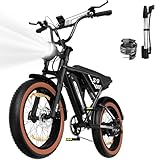 RCB 20'' Bici Elettrica, Mountain Bike elettrica per Adulti, Commute E-bike con Batteria rimovibile 48V 15 Ah, Autonomia 35-90 km