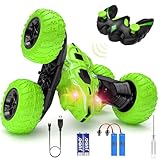 DDULEOG Macchina Telecomandata per Bambini 4WD 2.4 Ghz Macchina Telecomandata con luce LED 360° Macchine Telecomandate Giocattoli Natale Compleanno Regalo Bambino 6+anni（Verde）