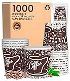 1000 Bicchierini in Carta per caffè 65ml Bicchieri Ecologici Biodegradabili Monouso Piccoli Asporto Bevande Calde