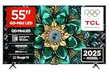 TCL 55Q6C 55' QD-Mini LED SMART TV, 4K HDR Premium 1000nits, con tecnologia Google TV (Dolby Vision IQ e Atmos, sistema audio Onkyo 2.1, Motion Clarity Pro a 144 Hz, Game Master)