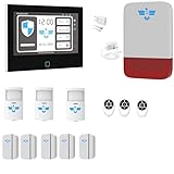 ITALIAN ALARM - Allarme Casa Senza Fili Anti Jamming, Antifurto Casa Wireless Anti Jammer con Schermo Touch 7', Supporta scheda SIM, Gestione Smart con APP, Assistenza Telefonica Italia
