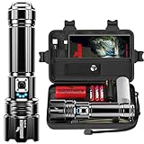 Shadowhawk Torcia LED Potente Professionale 2000 Lumen | Militare Torce Led Alta Potenza Ricaricabili(12H Illuminazione 5000mAh Batteria)