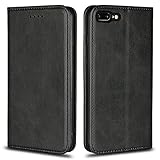 Copmob Cover iPhone 7 Plus,Cover iPhone 8 Plus,Flip Portafoglio Custodia in Pelle,[4 Slot][Supporto Stand][Chiusura Magnetica],Caso Cover Libro Custodia per iPhone 7 Plus/8 Plus - Nero