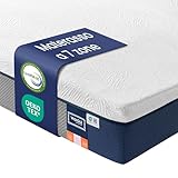 VASAGLE Materasso 160 x 190 cm, Materasso Matrimoniale, Memory Foam con Gel, Rigidità Media, 7 Zone, Rivestimento Traspirante Rimovibile e Lavabile in Lavatrice, 20 cm di Spessore, Blu RMZ129QZ01