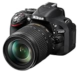 Nikon D5200 Fotocamera Digitale SLR, 24.1 Megapixel, Display TFT da 7.6 cm (3 Pollici), Full HD, HDMI, kit incl. Obiettivo AF-S DX 18-105 mm VR, Colore Nero [Versione EU]