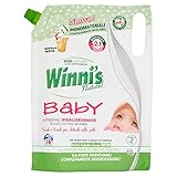 Winni's - Detersivo Lavatrice Baby Ipoallergenico in Ecoformato, Formula 2 in 1 con Ammorbidente Naturale, Adatto alle Pelli più Sensibili, con Materie Prime di Origine Vegetale, 800 ml