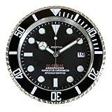 mhyGlayleure2024 Nuovo orologio da parete creativo di alta gamma nero orologio da parete per ristorante, soggiorno, studio, ecc. (con visualizzazione calendario) (nero)