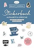 Bullet Journal - Stickerbuch Alphabete und Sprüche: 1000 Buchstaben und mehr für jeden Anlass: Zum Verzieren von Grußkarten, Journals und mehr - Alle Aufkleber mit beschreibbarer Oberfläche