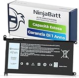 NinjaBatt batteria Compatible with Dell WDX0R P69G Inspiron 13 15 5000 7000 5567 7579 5578 5570 5568 7569 5579 5565 7573 13 7378 5378 7368 5379 5368 7375 17 5767 Y3F7Y - [42Wh/11.4v]