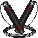 Blukar Corda per Saltare Professionale, Speed Corda di Salto Regolabile con Manico in Schiuma Morbida, Regolatore di Lunghezza, Jumping Rope per Fitness, Boxe, Perdere Peso, Sport