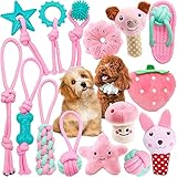 VIPNAJI Set Giochi per Cani 15 Pezzi - Corda da Masticare e Giochi Interattivi per Cani di Piccola e Media Taglia - Cotone Naturale
