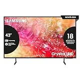 Samsung TV UE43DU7190UXZT LED 4K, Smart TV 43' Crystal Processor 4K, Slim Look, DVBT-2, Q-Symphony & OTS Lite, Integrato con Bixby, compatibile con Alexa e Google Assistant, Black 2024