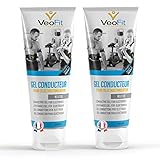 VEOFIT- Gel Conduttore Elettrostimolazione 2x250mL, Gel per Elettrostimolatore EMS, TENS, Elettrodi elettrostimolatori, Gel Pad – Migliora l’Aderenza degli Elettrodi– Made in France