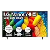 LG NanoCell AI NANO80 65 pollici, Smart TV 4K, Processore α7 Gen8, Tecnologia NanoCell, webOS con AI e telecomando puntatore AI, Filmmaker mode, Gaming con VRR 4K@60Hz, 65NANO80A6B 2025