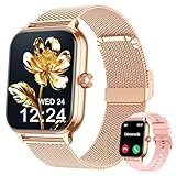 LODIMEKE Smartwatch Uomo Donna Chiamate Pressione Sanguigna Frequenza Cardiaca Sonno, 1.96'' AI Orologio 100+ modalità Sportive, IP67 Impermeabile Contapassi Sveglia Calcolatrice iOS Android