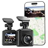 Avylet 2K Dash Cam Auto Wi-Fi, 1440P Mini Dashcam IPS 1.5'', Telecamera per Auto con APP, GPS Esterno, WDR Visione Notturna,Grandangolo 170°, 24H Monitor di Parcheggio, G-Sensor, Registrazione in Loop