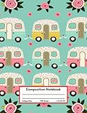 Composition Notebook, Travel Trailer Glossy Cover, College Ruled Paper, 9-3/4' x 7-1/2', 100 Sheets, 200 Pages