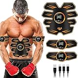 Quieasy EMS Elettrostimolatore Muscolare,Elettrostimolatore per Addominali, ABS Addominale Tonificante Cintura,Allenatore Addominale per la Stimolazione Mirata dei Muscoli Addominali
