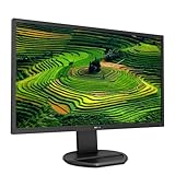 Philips 221B8LJEB Monitor, 22' LED, Full HD, HDMI, Display Port, DVI, VGA, Hub USB, 1ms, Regolabile in Altezza, Girevole, Pivot, Inclinabile, Casse Audio Integrate, Flicker Free, Vesa, Nero