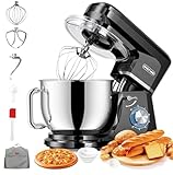 CHeflee Impastatrice Planetaria 2000W Impastatrice Professionale 8 L Ciotola in Acciaio inox,6 Velocità,Ad Coperchio Antipolvere con,Sbattitore,Frusta,Gancio per Impastare Multifunzione Mixer