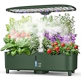 URBZUE serra idroponica, kit giardino di erbe da interno, 15 baccelli, Smart Garden con timer automatico, con Luce di crescita LED a spettro completo, altezza regolabile fino a 20', serbatoio da 5L