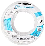 Electraline 11781 Cavo per Prolunghe H05VV-F, Sezione 3G1.5 mm, 10 mt, Bianco