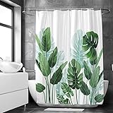 Loti Living Tenda Doccia 180 x 200 cm - Resistente alla Muffa e all'Acqua - Tessuto in Poliestere - Con Bordo Ponderato - Tenda Vasca da Bagno - Ganci Inclusi - Strelitzia
