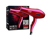 ID Italian Design - Asciugacapelli Professionale GTI 2600 Force Plus | Potenza 2200W - Motore AC ad Alte Prestazioni - 2 Velocità e 3 Modalità di Riscaldamento - Colore Rosso