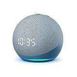 Echo Dot (4ª generazione) - Altoparlante intelligente con orologio e Alexa - Ceruleo
