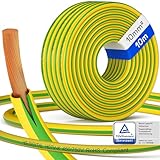 HB-Digital Cavo di Messa a Terra H07V-K Flessibile 10m 10mm² Rame Trefoli Unipolare PV - PVC Verde-Giallo