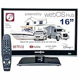 Unispectra ® 16' Smart TV (webOS) 12V Full HD LED 230v 24v Triplo sintonizzatore: satellitare, terrestre, cable. HDMI USB Telecomando magico TV 12V per camper, caravan, furgone, barca