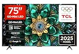 TCL 75Q6C 75' QD-Mini LED SMART TV, 4K HDR Premium 1000nits, con tecnologia Google TV (Dolby Vision IQ e Atmos, sistema audio Onkyo 2.1, Motion Clarity Pro a 144 Hz, Game Master)