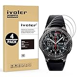 iVoler 4 Pezzi Pellicola Vetro Temperato per Samsung Galaxy Watch 46mm / Samsung Gear S3 Classic / S3 Frontier, Pellicola Protettiva Protezione per Schermo Anti Graffio