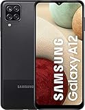 Samsung Galaxy A12, Smartphone, Display 6.5' HD+, 4 Fotocamere Posteriori, 64 GB Espandibili, RAM 4 GB, Batteria 5000 mAh, 4G, Dual Sim, Android 10, 205 g, Ricarica Rapida [Versione Italiana], Nero