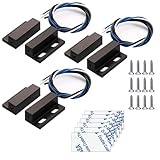 Gebildet 3 set Nero Cablaggio Interruttore Magnetico NO/NC Sensore per Porta da Incasso Contatto per Finestra Nascosta Interruttore Reed per Controllo Accessi Sostituisci Sistema di Allarme