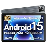 Vekoy Tablet 10 Pollici Android 15 Certificato GMS, 30GB RAM + 128GB ROM (2TB TF), Octa-Core, 6200mAh, 1280x800 HD, WiFi 6, BT 5.3, Widevine L1, Fotocamera 5MP+8MP, Tablet PC, Grigio – 2026