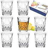 JAIEF 5cl Bicchieri amaro | Bicchierini Liquore, vetro senza piombo, trasparente con base solida (set di 8)