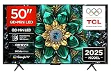 TCL 50Q6C 50' QD-Mini LED SMART TV, 4K HDR Premium 1000nits, with Google TV Technology (Dolby Vision IQ & Atmos, Onkyo 2.1 Sound System, Motion Clarity Pro 144Hz, Game Master)