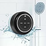 Xleader, Aggiornato, Cassa Bluetooth Doccia, Cassa ImpermeabileIPX7 Certificato, con Ventosa e Clip a Gancio, Microfono integrato, Suono Cristallino e Bassi Ricco, fino a 12 ore di Riproduzione