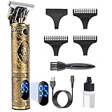 YiLFo Tagliacapelli Uomo Professionale,Trimmer 0mm,Macchinetta per Capelli,Rasoio per Capelli USB Ricaricabile Impermeabile Portatile Rasoio Elettrico Barba,Schermo LED,Adatto Adulti e Barbiere