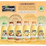 Cottage - OFFERTA SPECIALE - Confezione variegata 6 docce Olio Extra Nutrienti 560ml - 97% di ingredienti di origine naturale - Made in France