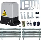 ECUTEE Kit Automazione Cancello Scorrevole Apriporta Scorrevole con Telecomando,Motore Elettrico per Apriporta Automatico Operatore per Apriporta 800kg 370W